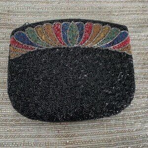 Black Beaded Evening Clutch